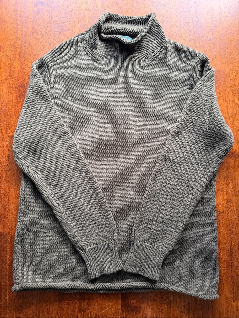 J.Crew 1988 Cotton Rollneck Sweater Men’s SMoss Green J0782 Oarsman 100% Cotton